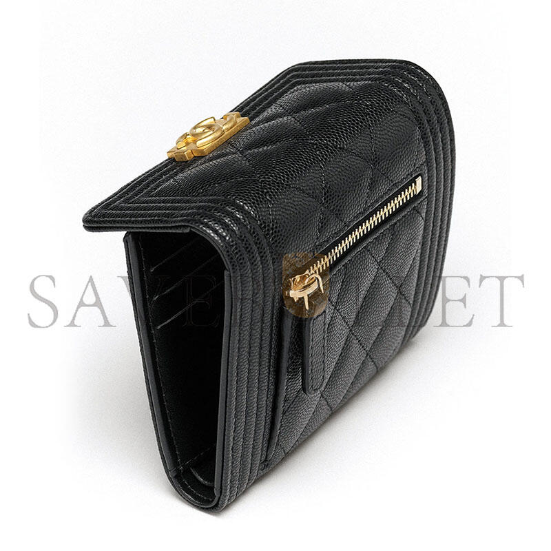 CHANEL BOY CHANEL SMALL FLAP WALLET A80734 (11.5*10.5*3cm)